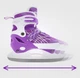 Коньки раздвижные ледовые Zelart Dingxing 023 размер 35-38 Purple-White - изображение 2