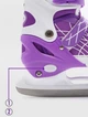 Коньки раздвижные ледовые Zelart Dingxing 023 размер 35-38 Purple-White - изображение 9