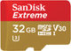 Karta pamięci SanDisk microSDHC Extreme V30 32GB C10 UHS-I U3 (SDSQXAF-032G-GN6GN) - obraz 1