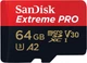 Карта пам`ятi MicroSDXC 64GB UHS-I U3 R200/W90MB/s SanDisk Extreme Pro V30 + SD-адаптер (SDSQXCU-064G-GN6MA) - зображення 2