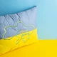 Подушка декоративная IDEIA Обними Украину силиконизированное волокно Желтая-голубая с вышивкой 45х65 см (4820182650413) - изображение 3