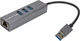 Adapter Cabletime 3 x USB 3.0 - USB 3.0 / 1 x RJ-45 / 15 cm (CA913374) - obraz 1
