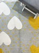Килим дитячий Moretti Side, 200*290 см, двосторонній жовтий та сірий Серце - зображення 7