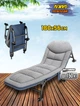Раскладная кровать Jet Folding-Bed 1.8м карповая раскладушка, кресло-лежак с подушкой и матрасом, мягкий шезлонг Серый - изображение 1