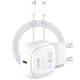 Зарядне мережеве LDNIO A1206C Type-C PD27W адаптер + кабель Type-С to Lightning швидка зарядка для Тайп-с/Лайтнінг для Apple iPhone iPad Білий - изображение 1