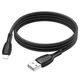 Кабель зарядки BOROFONE BX86 2.4А 1M USB - Lightning Чорний - изображение 3
