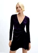 Бархатное платье MANGO 57009116-XMARTITA Фиолетовый M E000633 - изображение 2