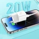 Зарядний мережевий пристрій Baseus GaN5 20W 1Type-C (CCGN050102) White - изображение 2