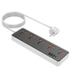Подовжувач мережевий HOCO Rico 5-position socket AC14A 3USB/1Type-C PD/QC 3A/30W black - зображення 1
