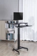 Приставний мобільний столик із регулюванням висоти Officepro ODM460B Black - зображення 2