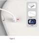 Зеркало в салон автомобиля на солнцезащитный козырек с LED подсветкой AIWA белый 04215 - изображение 7