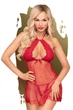 Прозорий пеньюар та трусики з вирізом Penthouse Libido Boost Червоний M/L (SO4315) - зображення 1