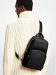 Чорний шкіряний рюкзак- слинг для чоловіків Michael Kors Cooper Pebbled Leather Sling Pack - зображення 4