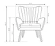 Кресло мягкое Ted Perfect Home Серый (натуральное дерево/ДСП/ткань Velluto 18) - изображение 5