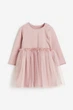 Сукня з фатіновою спідницею світло-рожева H&M 80см (400094186) - зображення 1