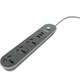 Сітковий фільтр LDNIO SC3301 3x220V+3хUSB 3.1А 1.6М електричний підовжувач швидка зарядка для пристроїв Чорний-Сірий - зображення 4