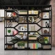 Дизайнерський Стелаж в стилі Loft Design 100x30x220h Чорний/Дерево ATL096 - зображення 2