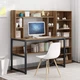Дизайнерський Письмовий комп'ютерний стіл з полицями Loft Design 120x60x150h Чорний/Дерево ATL644 - зображення 4