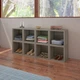 Підлогова стильна полку стелаж куб для книг і іграшок Baby House Little Room сосна лофт кремовий (В32:Ш35:Г30см) PKWF-05-1 - зображення 3