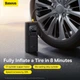 Портативний компресор для автомобіля мото насос Baseus SuperMini Pro Series | 50 Вт, 4000mAh, Type-C | Чорний - зображення 13