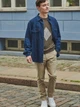 Джинсовая куртка мужская Uniqlo 694778482 S Синяя (1159795280) - изображение 17