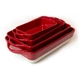 Форма для запікання прямокутна MBM HOME KP-44 L WHITE/RED, біло-червона - зображення 9