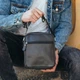 Сумка-барсетка мужская через плечо кожаная черная Tiding Bag BON6165 - изображение 5