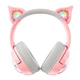 Детские игровые беспроводные наушники Onikuma B5 c RGB подсветкой и встроенным микрофоном Розовый - изображение 3