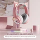 Детские игровые беспроводные наушники Onikuma B5 c RGB подсветкой и встроенным микрофоном Розовый - изображение 7