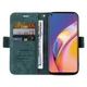 Чохол книжка BetopNice для Oppo Reno 5 Lite зелений з ремінцем на руку - зображення 4