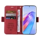 Чохол книжка BetopNice для Xiaomi Redmi Note 12 Pro темно червоний з ремінцем на руку - зображення 4