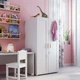 Гардероб IKEA ЗМОСТАД/ОПХУС, білий білий, з рамою, 60x57x123 см, 094.301.47 - зображення 4