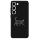 Чохол для Samsung Galaxy S23 Plus чорний матовий soft touch White cat (18570050195496223) - зображення 1