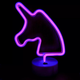 Неоновый светильник Neon Lights "Единорог" Ночник декоративный настольный LED лампа (USB, 3хАА) Розовый - изображение 1
