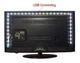 USB cветодиодная LED SMD 3528 лента 5 вольт для повербанка самоклеющаяся. ЮСБ лампа светильник белый свет от Power Bank 1 метр - изображение 11