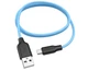 Кабель USB Hoco X21 Plus Silicone USB - Micro USB 1m Чорно-Синій - зображення 3