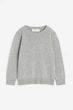 Джемпер однотонный серый H&M 98-104см (400094235) - изображение 1