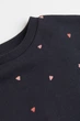 Свитшот темно-синий в сердца H&M 134-140см (400094253) - изображение 2