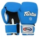 Перчатки для бокса кожаные матовые на липучке Fairtex Matt Heroe 8577 12 унций Blue-Black - изображение 1