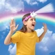 Детский налобный фонарик Сказочный единорог Brainstorm E2074 со светом и звуком - изображение 4