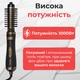 Фен-щетка для волос Gemei GM-4825 черный с керамическим покрытием 2 в 1 с поворотной насадкой щетка фен для волос 1000 Вт (GM4825GL) - изображение 2