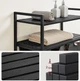Корзина для белья на 2 отделения 73×33×92 см черный / серый / белый - изображение 4