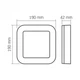 LED светильник ART IP65 квадратный VIDEX 15W 5000K Black.VL-BHFS-155B - изображение 3