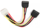 Kabel Cablexpert Molex - 2 SATA 0.3 (CC-SATA-PSY-0.3M) - obraz 2