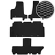 Коврики в салон Kinetic для Dodge Grand Caravan '08-20 3 ряда EVA-полимерные черные (комплект) - изображение 1