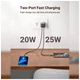 Зарядное устройство UGREEN 2xUSB 40W GAN (Type-C 25W+20W) PD CD294 (90573) - изображение 2