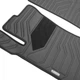 Коврики в салон Inliner для Mercedes R-Class W251 '05-13 long Geometric Design из экокожи серые с черной тесьмой (комплект) - изображение 3