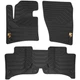 Коврики в салон Inliner для Porsche Cayenne '10-17 из экокожи Geometric Design черные (комплект) - изображение 1