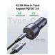 Автомобильное зарядное устройство Ugreen CD213 (2xUSB 36W (USB-C+USB-A) QC 3.0+ Gray (60980) - изображение 5
