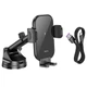 Держатель HOCO Journey wireless fast charging car holder HW5 (center console) 4,5-7 дюймов black - изображение 7